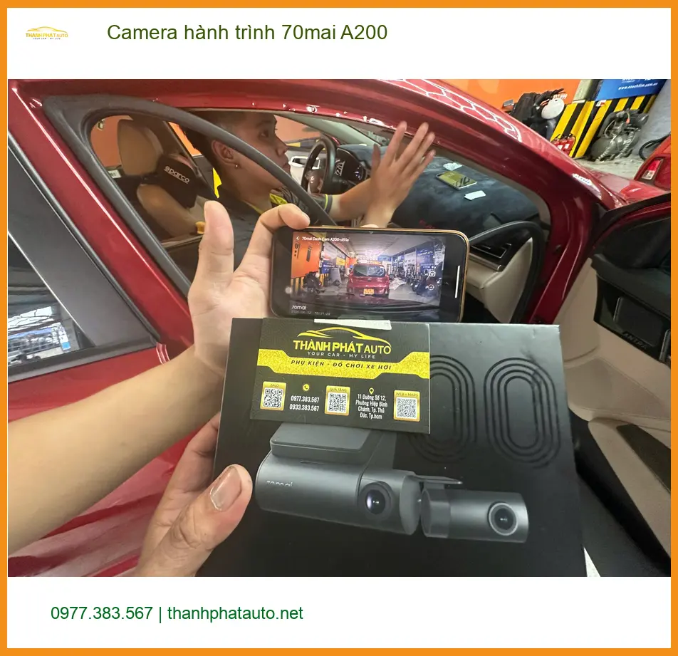 Anh Tùng lắp Camera hành trình 70mai A200 cho VinFast Lux A2.0 tại Quận 6 ảnh thực tế 3
