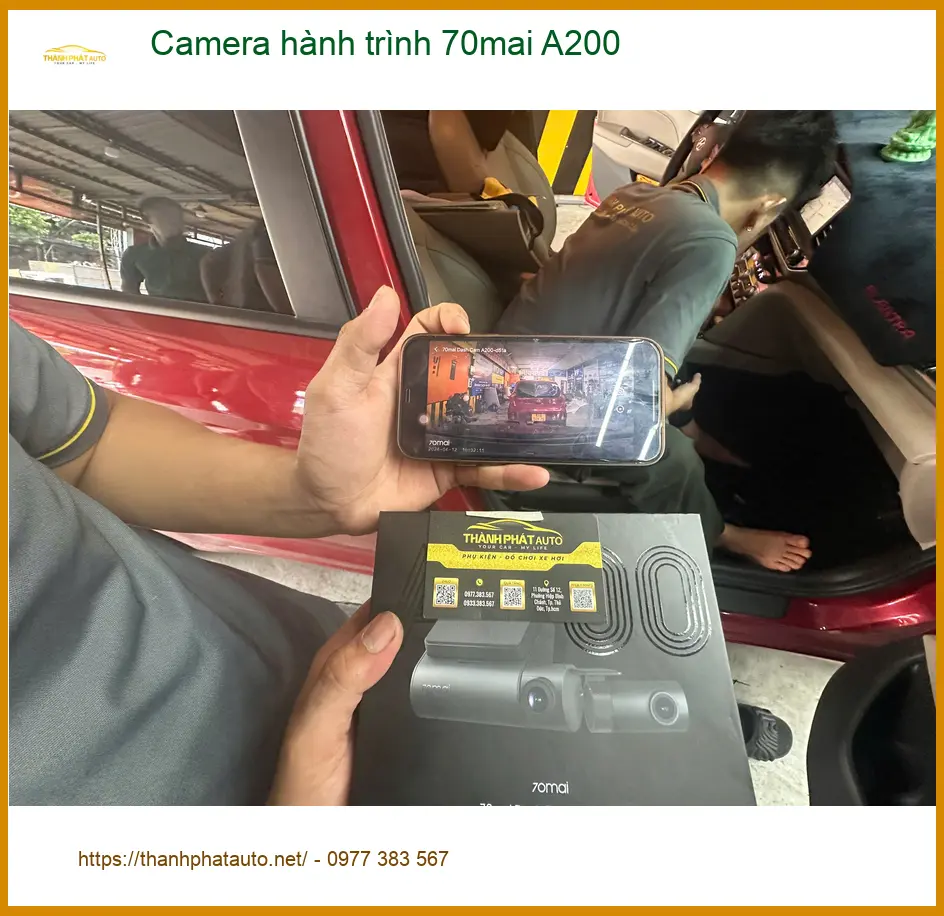 Anh Nam lắp Camera hành trình 70mai A200 cho Toyota Vios tại Quận 9 đảm bảo an toàn ảnh thực tế 2