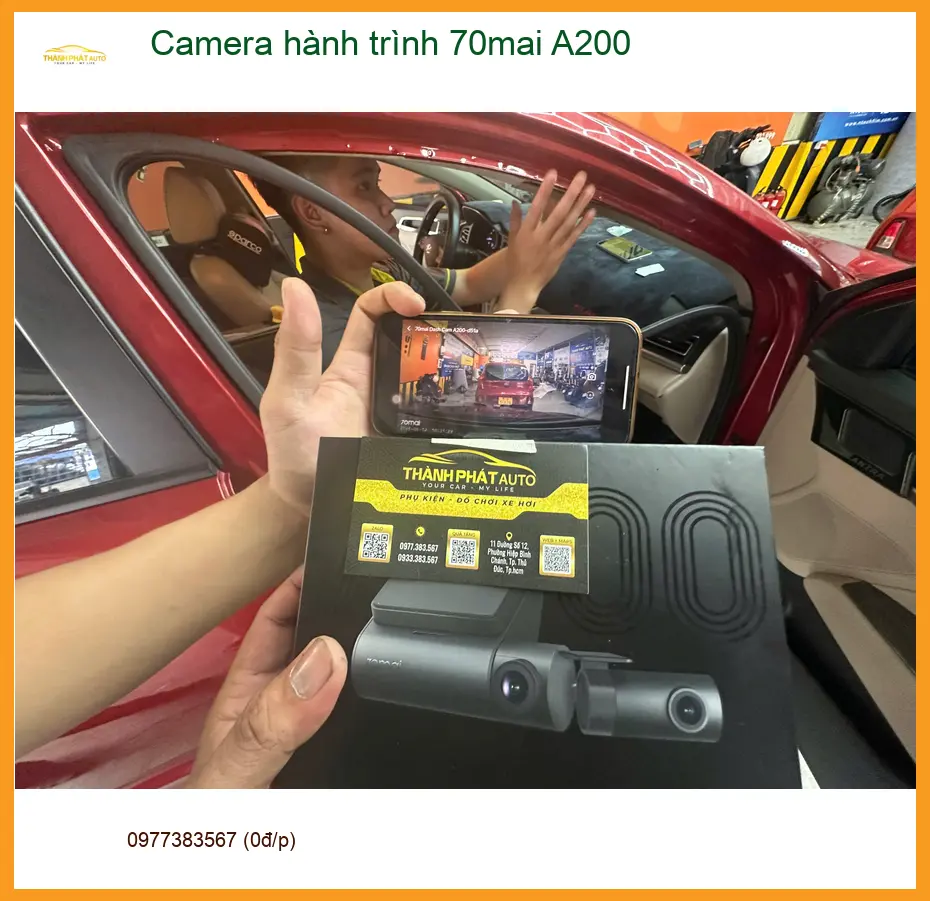 Anh Nam lắp Camera hành trình 70mai A200 cho Toyota Vios tại Quận 9 đảm bảo an toàn ảnh thực tế 3