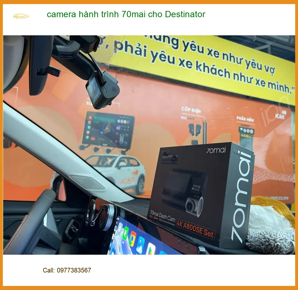 Anh Kiên lắp camera hành trình 70mai cho Toyota Camry ở Hóc Môn