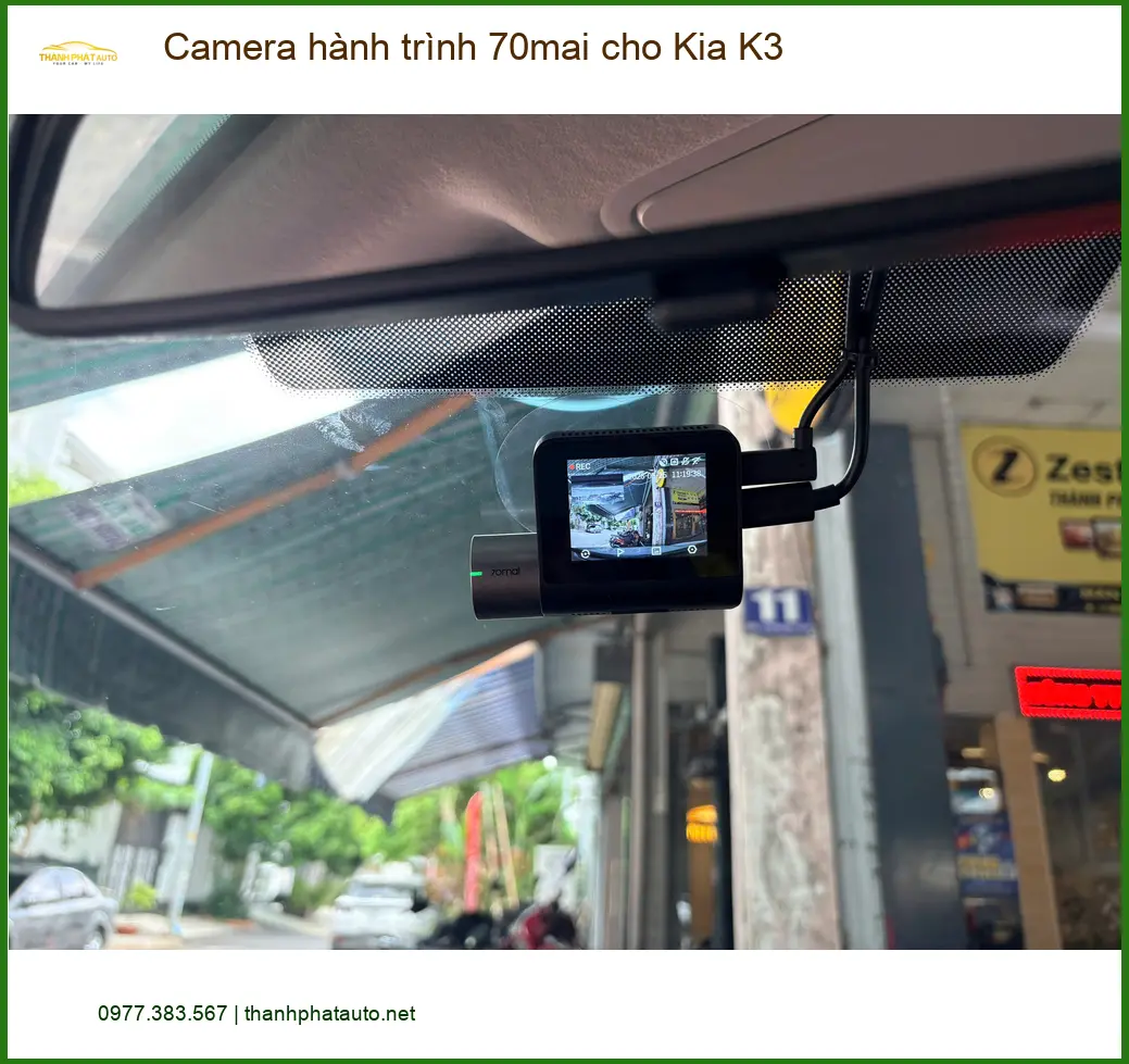 Chị Thanh lắp Camera hành trình 70mai cho Kia K3 Quận Bình Thạnh uy tín