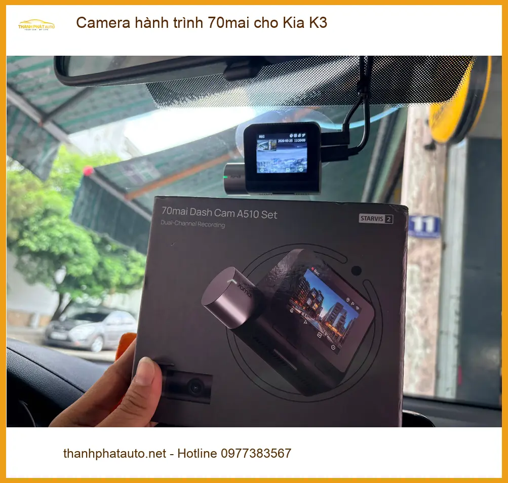 Chị Thanh lắp Camera hành trình 70mai cho Kia K3 Quận Bình Thạnh uy tín ảnh thực tế 5