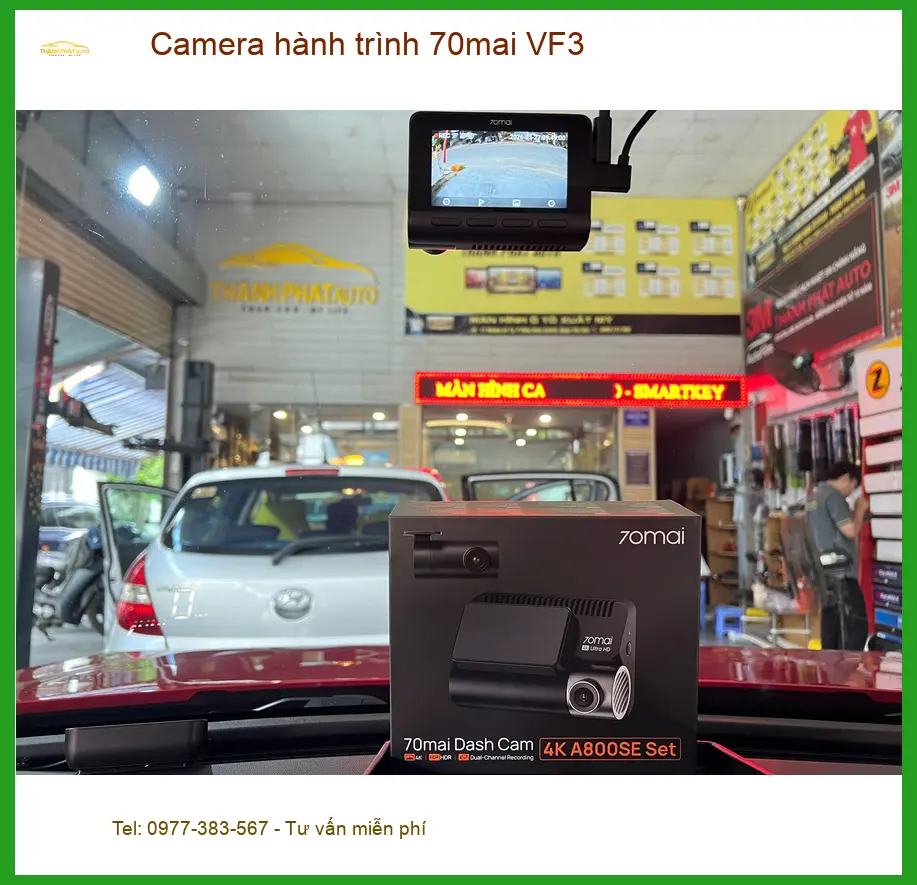 Anh Minh lắp Camera hành trình 70mai cho VinFast VF3 ở Quận Bình Thạnh ảnh thực tế 2