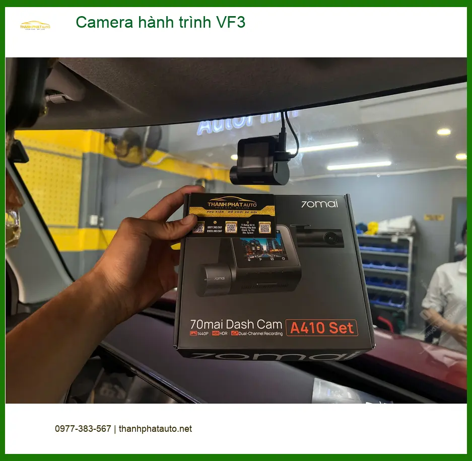 Chị Diệu Hương lắp Camera hành trình VinFast VF3 tại Quận 10 để an tâm lái xe đường phố
