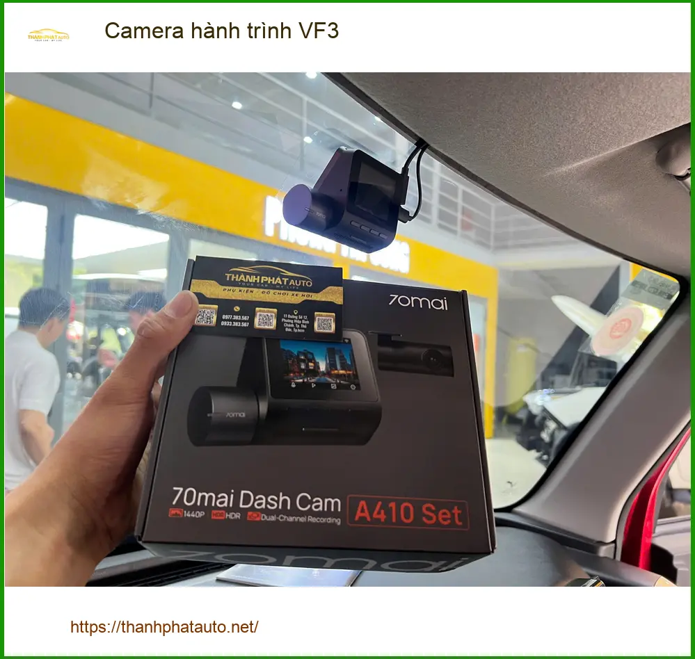 Chị Diệu Hương lắp Camera hành trình VinFast VF3 tại Quận 10 để an tâm lái xe đường phố ảnh thực tế 3
