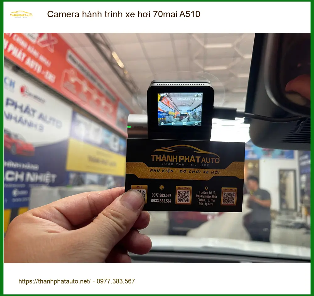 Chị Thảo lắp Camera hành trình 70mai A510 Honda CR-V tại Nhà Bè yên tâm ảnh thực tế 4