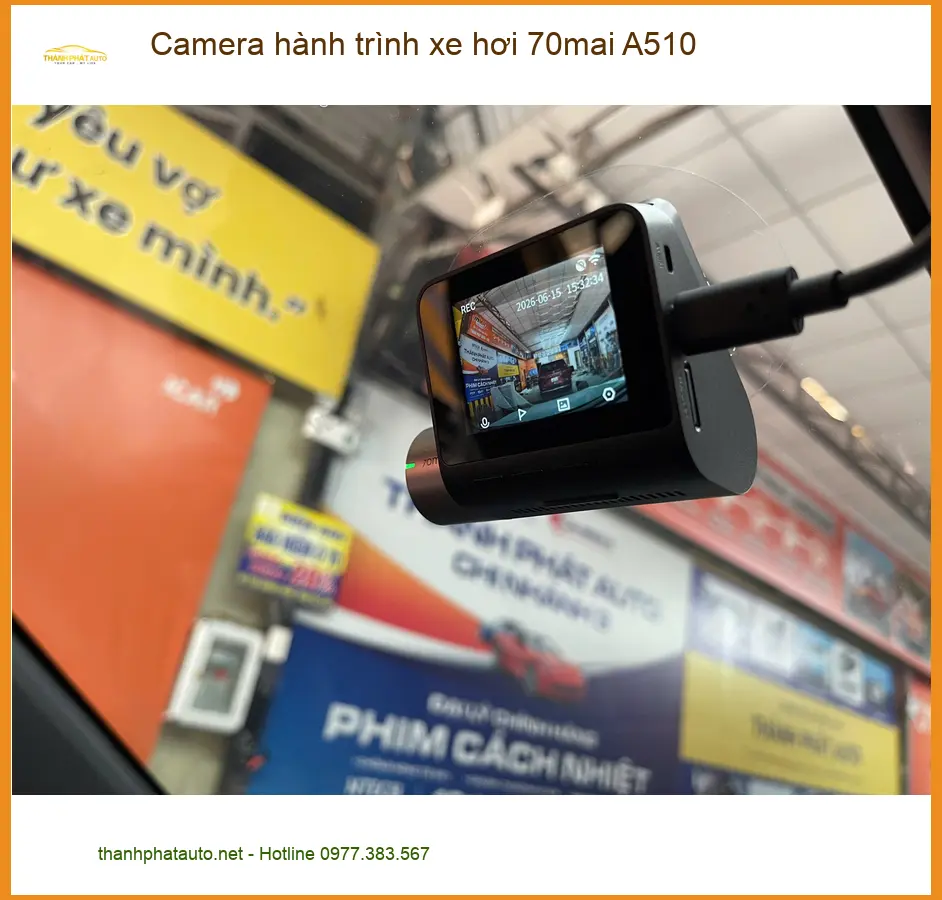 Anh Tùng lắp Camera hành trình 70mai A510 cho Camry tại Quận Bình Thạnh ảnh thực tế 2