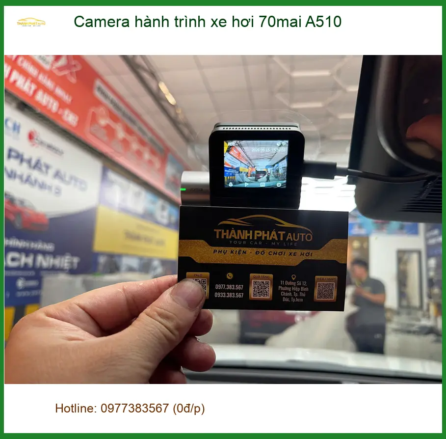 Anh Tùng lắp Camera hành trình 70mai A510 cho Hyundai Accent tại Hóc Môn ảnh thực tế 3