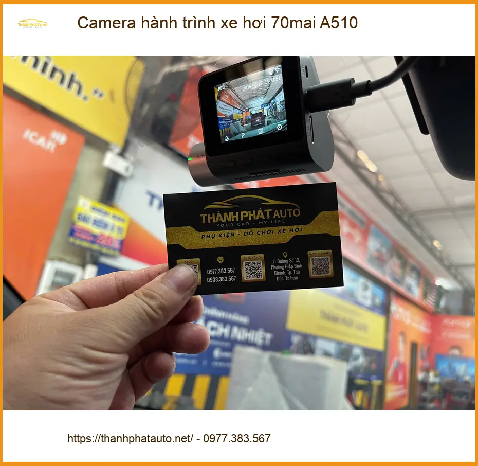 Anh Tùng lắp Camera hành trình 70mai A510 cho Hyundai Accent tại Hóc Môn ảnh thực tế 5