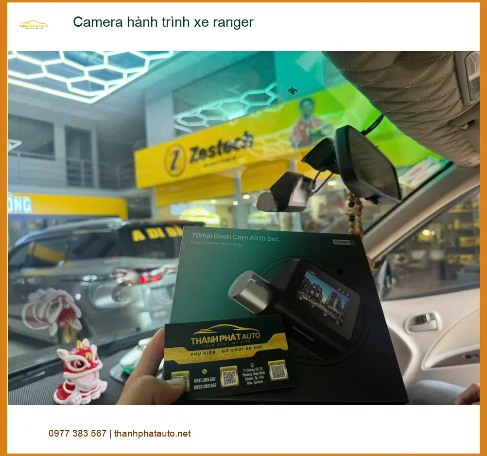 Anh Bách lắp camera hành trình Ford Ranger tại Quận 7 để an tâm lái xe ảnh thực tế 4