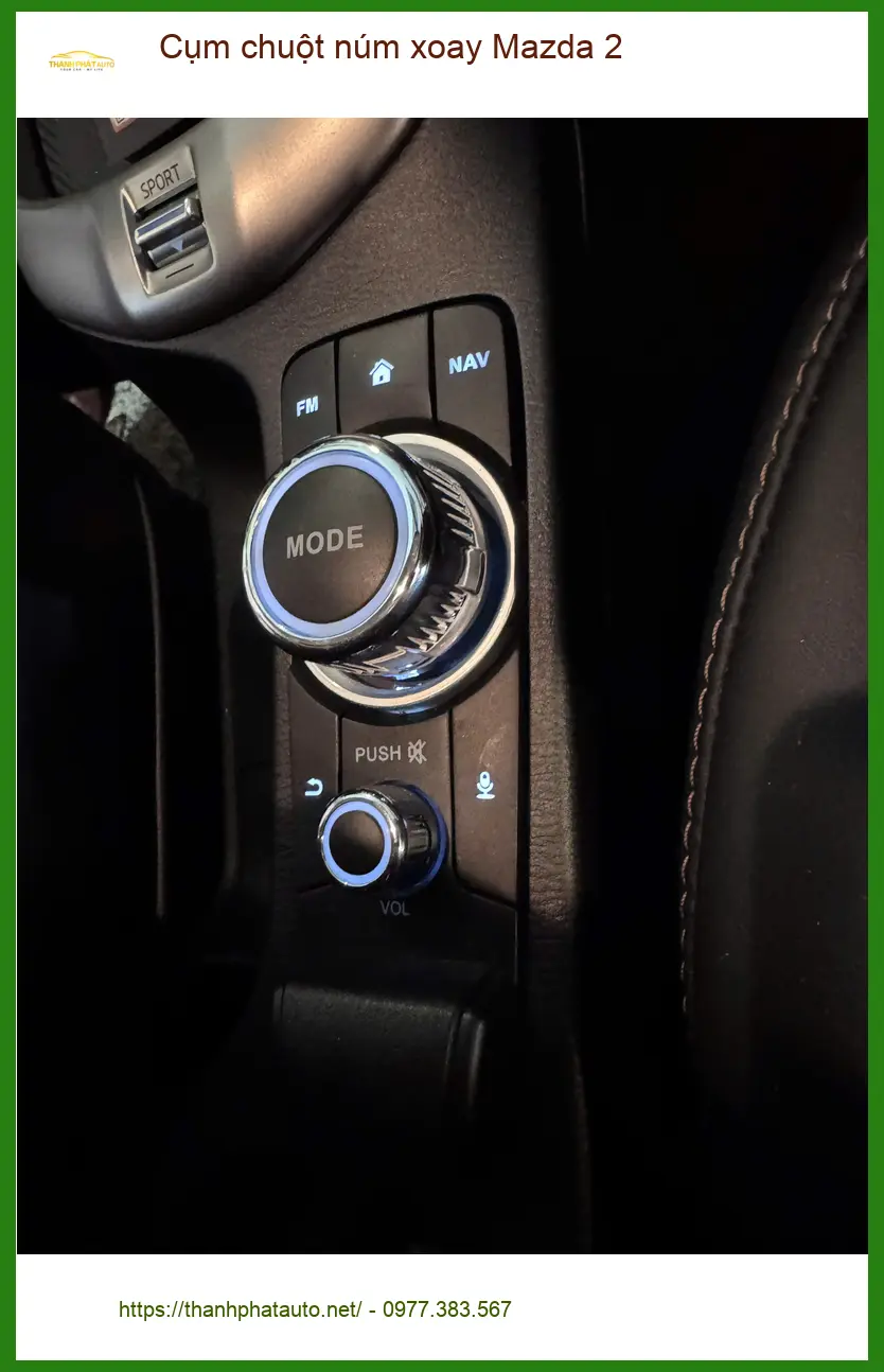 Chị Mai Anh lắp Cụm chuột núm xoay Mazda 2 để tiện thao tác giải trí tại Quận 2 ảnh thực tế 2