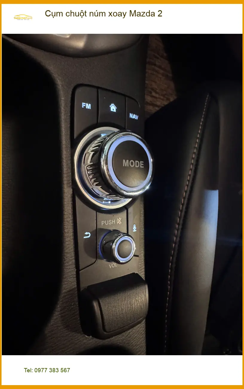 Chị Mai Anh lắp Cụm chuột núm xoay Mazda 2 để tiện thao tác giải trí tại Quận 2 ảnh thực tế 4