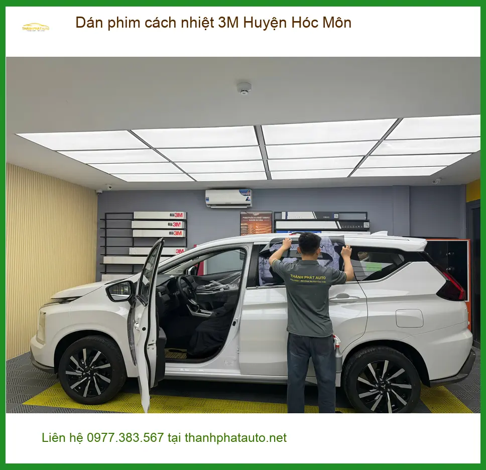 Dịch Vụ Dán Phim Cách Nhiệt Ô Tô phim cách nhiệt 3M Huyện Hóc Môn - Thi Công Chuyên Nghiệp ảnh thực tế 2