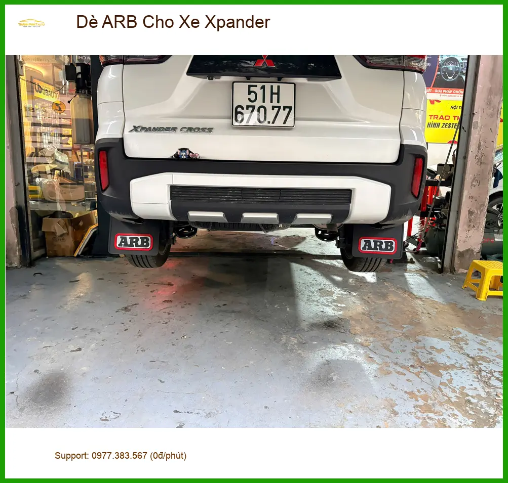 Anh Khải lắp Dè ARB cho xe Xpander tại Quận Nhà Bè tránh bùn đất văng bẩn ảnh thực tế 2