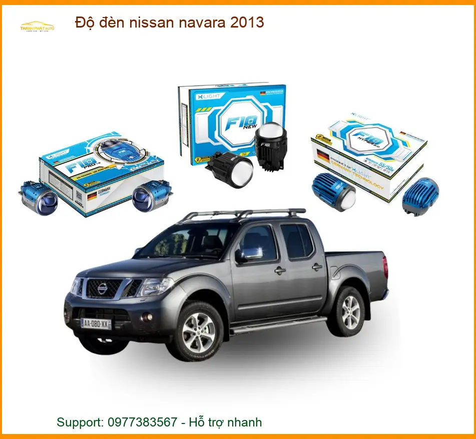 Độ đèn nissan navara 2013