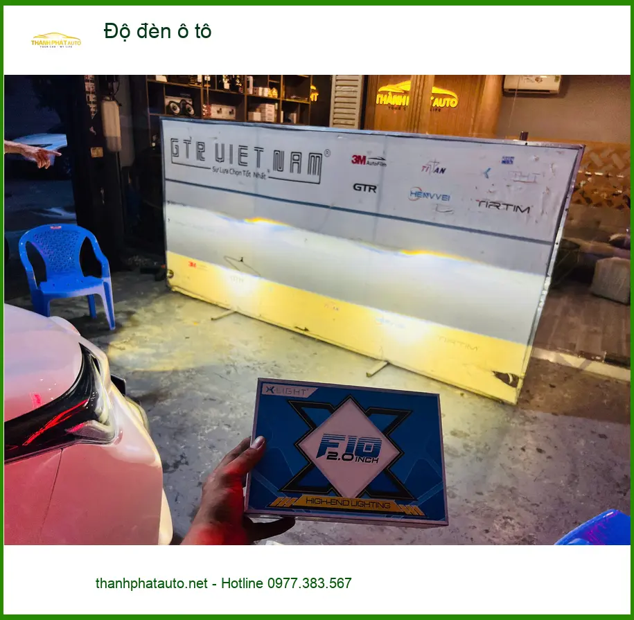 Anh Minh độ đèn ô tô cho Hyundai Accent tại Quận 9 vì đèn zin quá yếu khi đi đêm ảnh thực tế 3