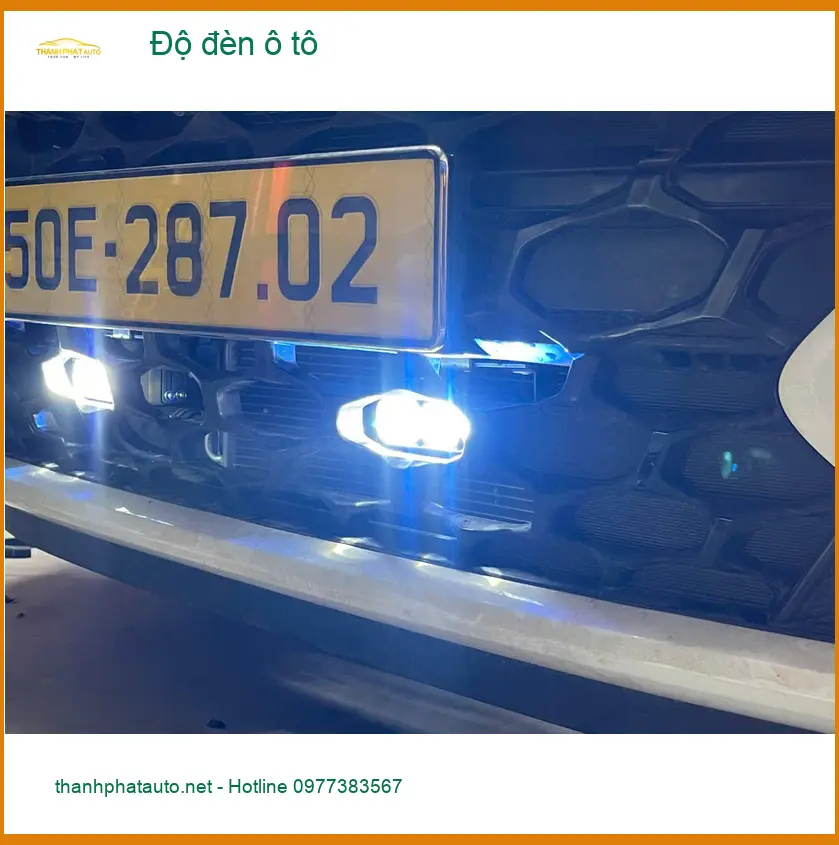 Chú Long độ đèn ô tô Hyundai Santa Fe tại Thủ Đức vì đèn zin yếu sáng ảnh thực tế 2