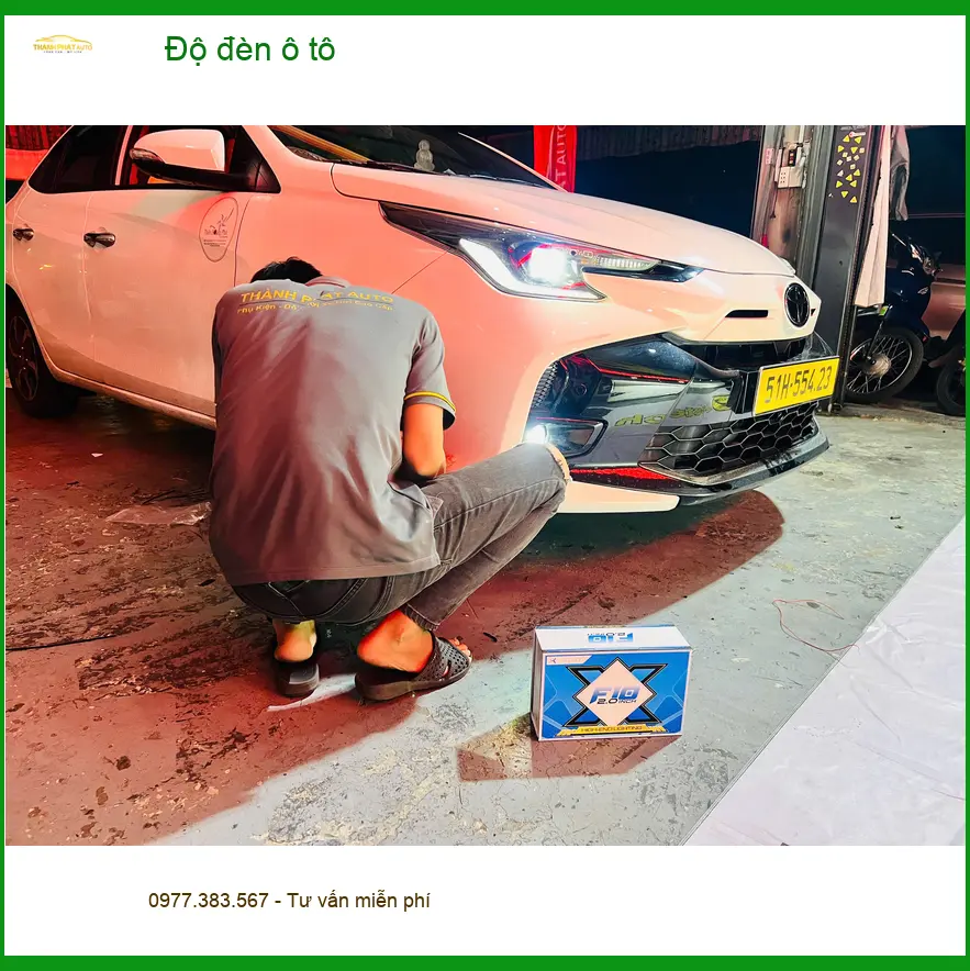 Anh Vĩnh độ đèn ô tô Toyota Vios Quận Phú Nhuận để đi đêm rõ ràng, an toàn hơn ảnh thực tế 4