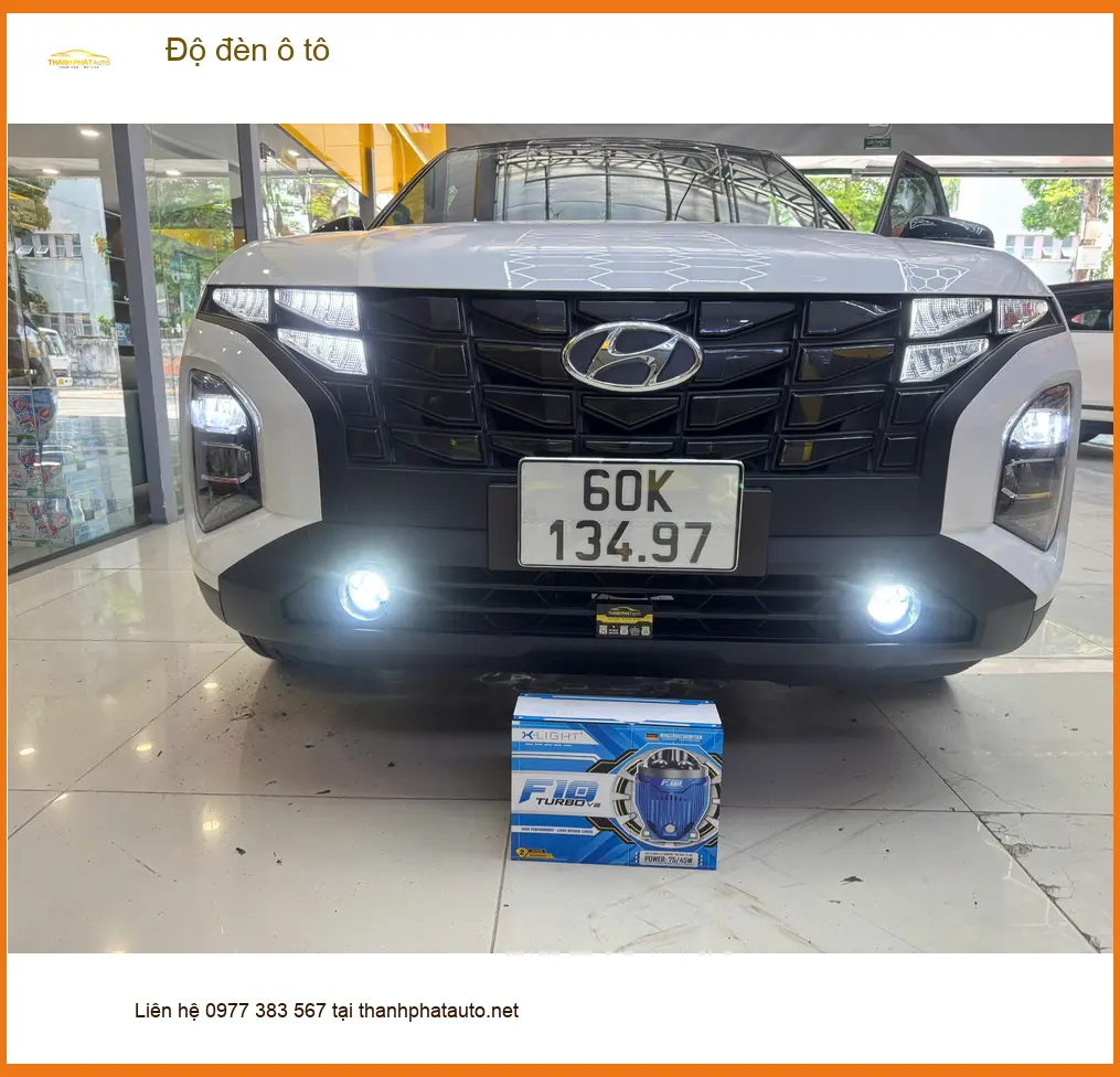 Anh Khang độ đèn ô tô cho Hyundai Accent tại Quận 3 vì đèn zin quá yếu khi di chuyển đêm ảnh thực tế 5