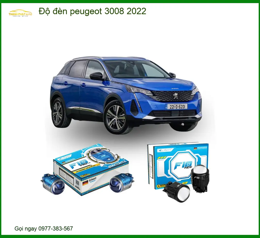 Độ Đèn Bi LED Peugeot 3008 2022 - Trung Tâm Gắn Đèn Chính Hãng TPHCM
