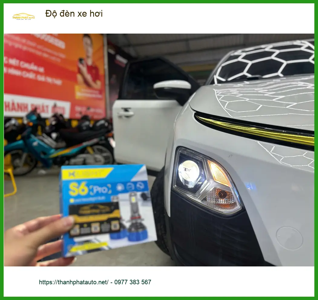 Anh Quang độ đèn xe Hyundai Santa Fe tại Thủ Đức do đèn zin yếu