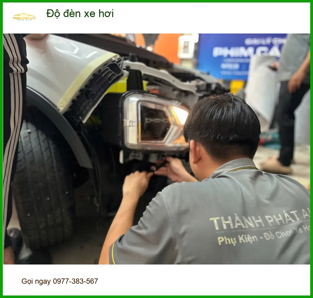Anh Quang độ đèn xe Hyundai Santa Fe tại Thủ Đức do đèn zin yếu ảnh thực tế 2