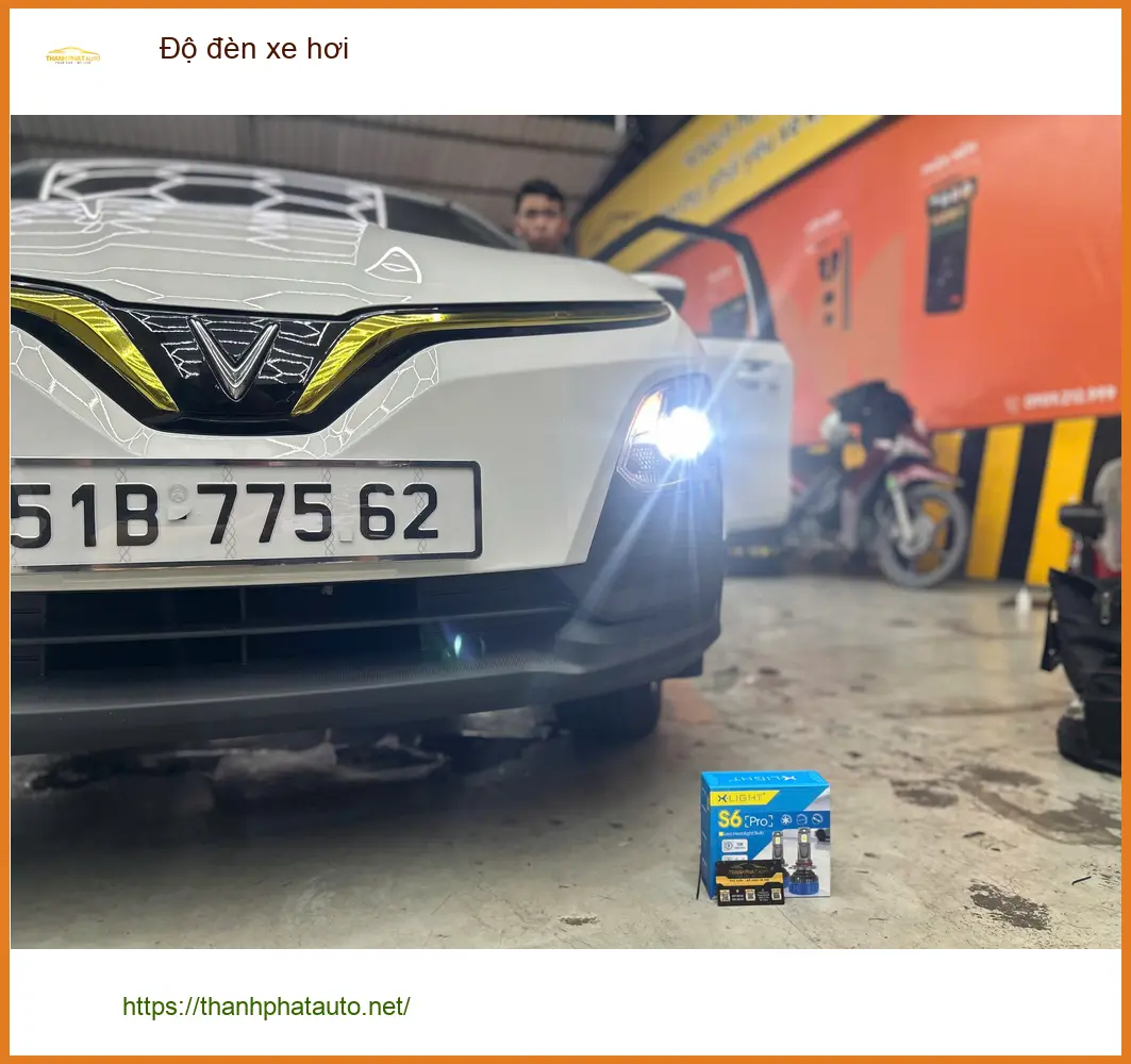 Anh Quý độ đèn xe hơi Hyundai Kona tại Quận 12 vì đèn zin yếu ảnh thực tế 5