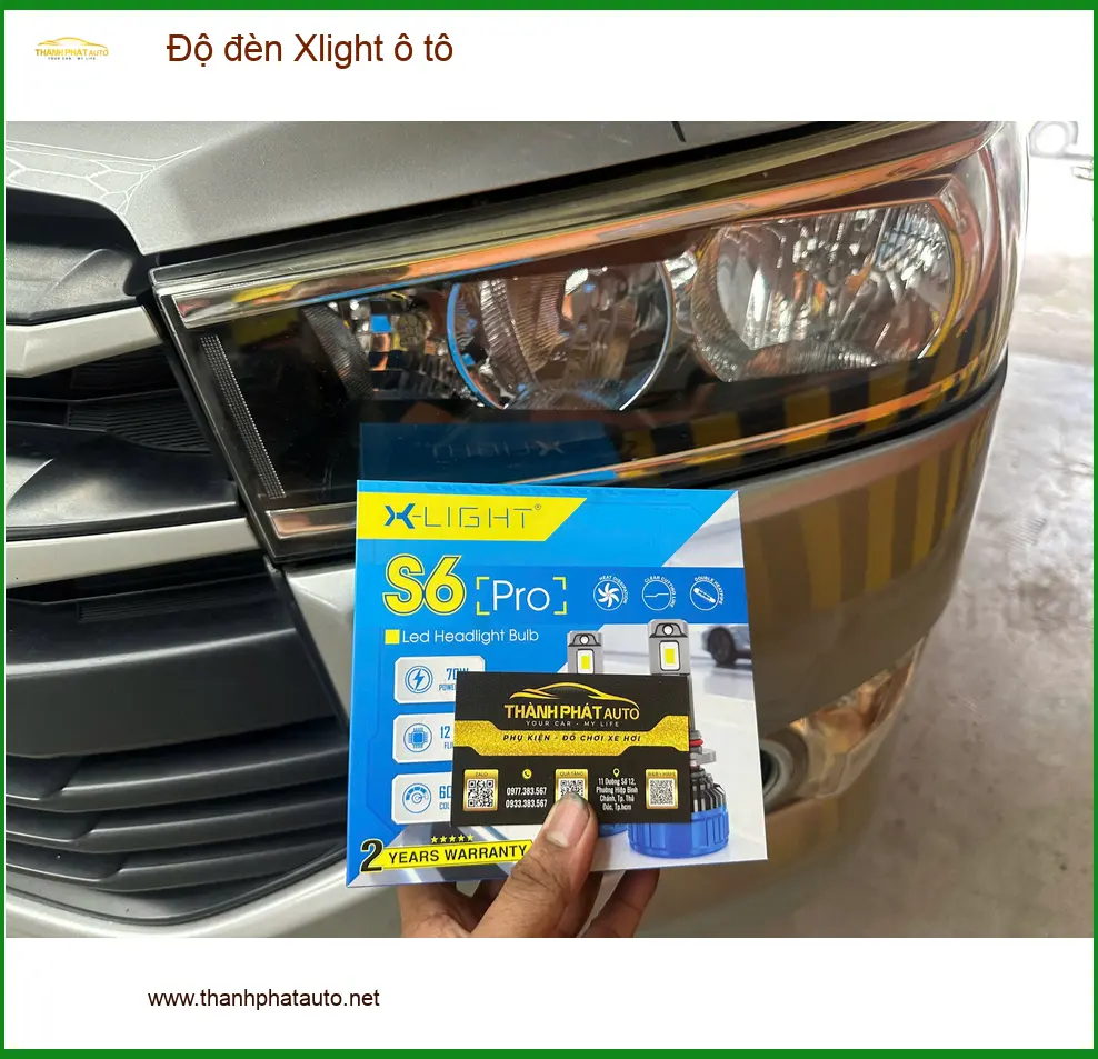 Chú Bách nâng cấp đèn Xlight ô tô Hyundai Santa Fe tại Quận 11 vì đèn zin không đủ sáng ảnh thực tế 2