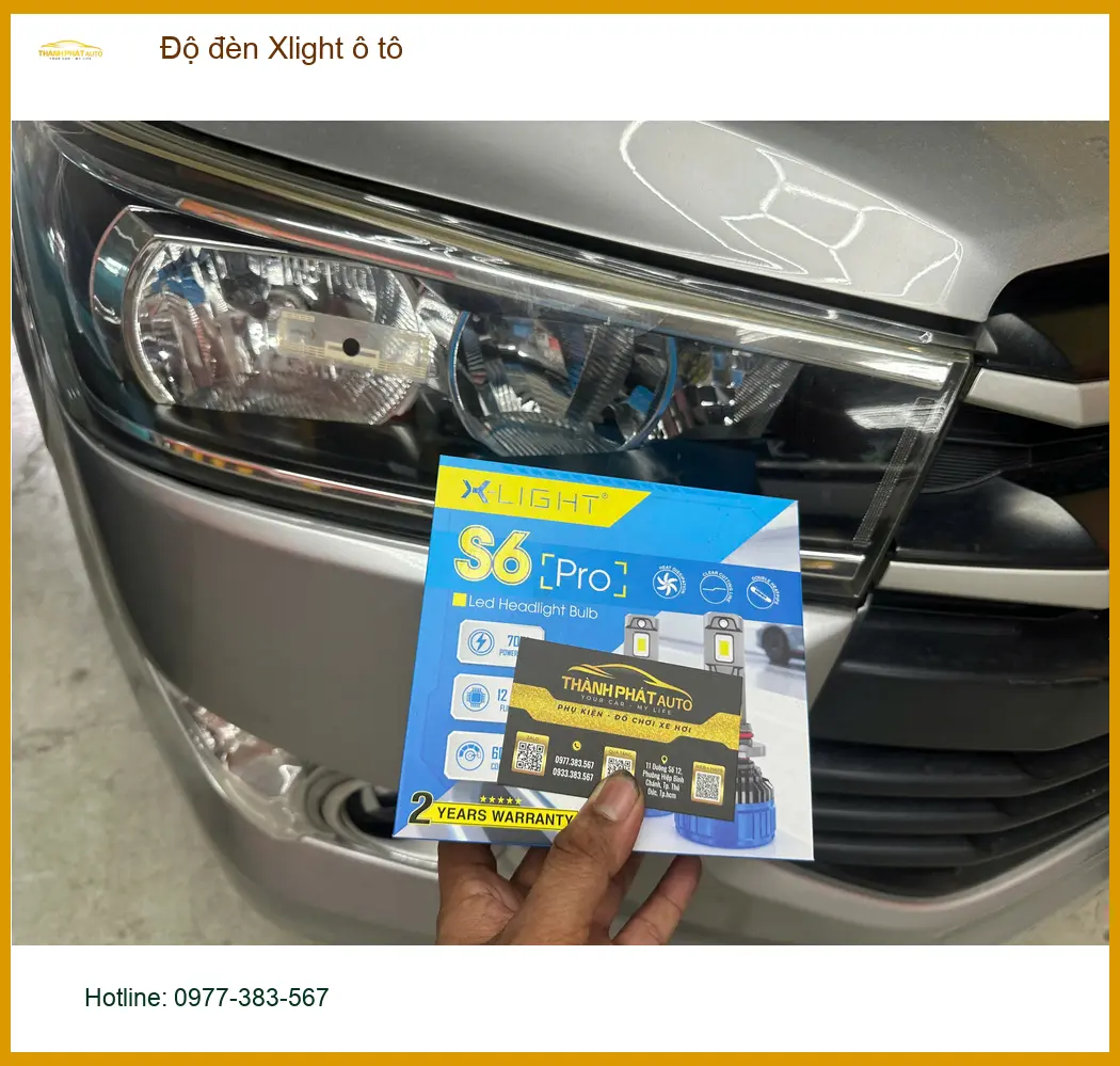 Anh Lâm độ đèn Xlight ô tô cho Hyundai Elantra tại Quận 2 vì đèn zin quá yếu khi đi đêm