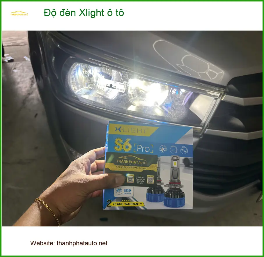 Anh Lâm độ đèn Xlight ô tô cho Hyundai Elantra tại Quận 2 vì đèn zin quá yếu khi đi đêm ảnh thực tế 2