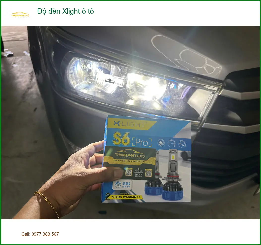 Anh Khang độ đèn Xlight ô tô Hyundai Accent vì đèn zin quá yếu khi đi đêm tại Quận Tân Phú ảnh thực tế 3