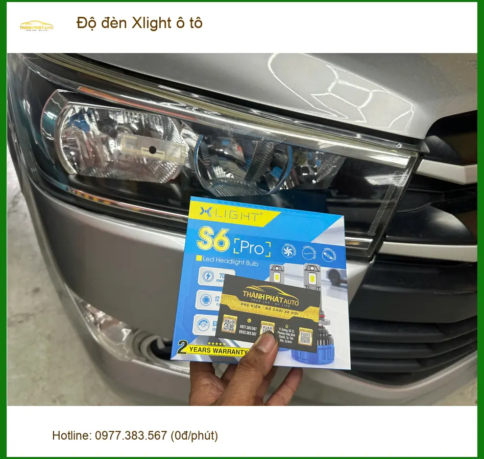 Anh Minh độ đèn Xlight ô tô Hyundai Accent ở Cần Giờ để tăng sáng