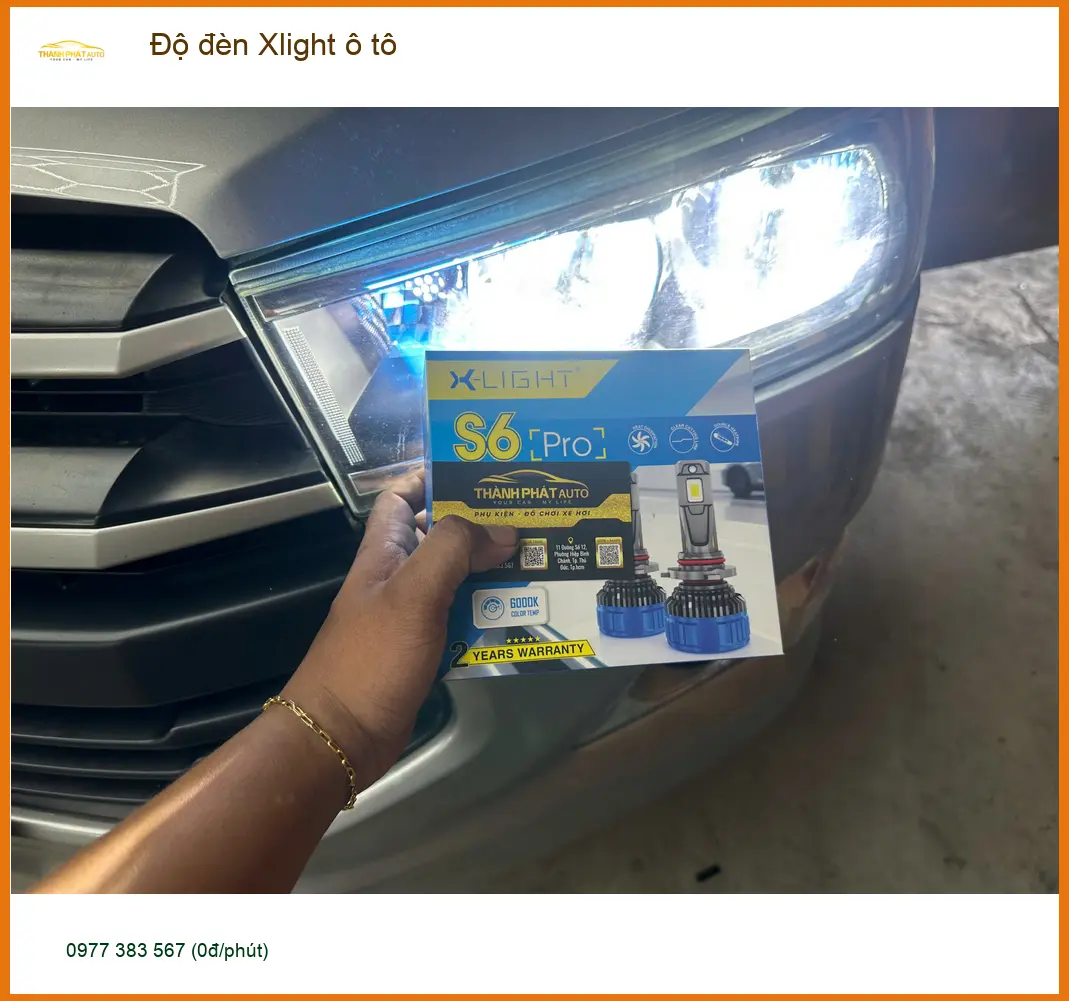 Anh Minh độ đèn Xlight ô tô Hyundai Accent ở Cần Giờ để tăng sáng ảnh thực tế 2