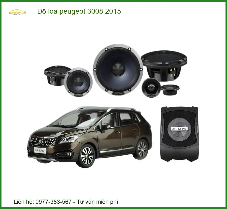 Độ Loa Ô Tô Peugeot 3008 2015 Chuyên Nghiệp - Trung Tâm Độ Loa Chính Hãng TPHCM
