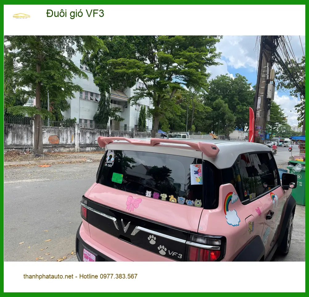 Anh Tùng lắp đuôi gió cho VinFast VF3 tại Quận Bình Chánh để xe thể thao hơn ảnh thực tế 2
