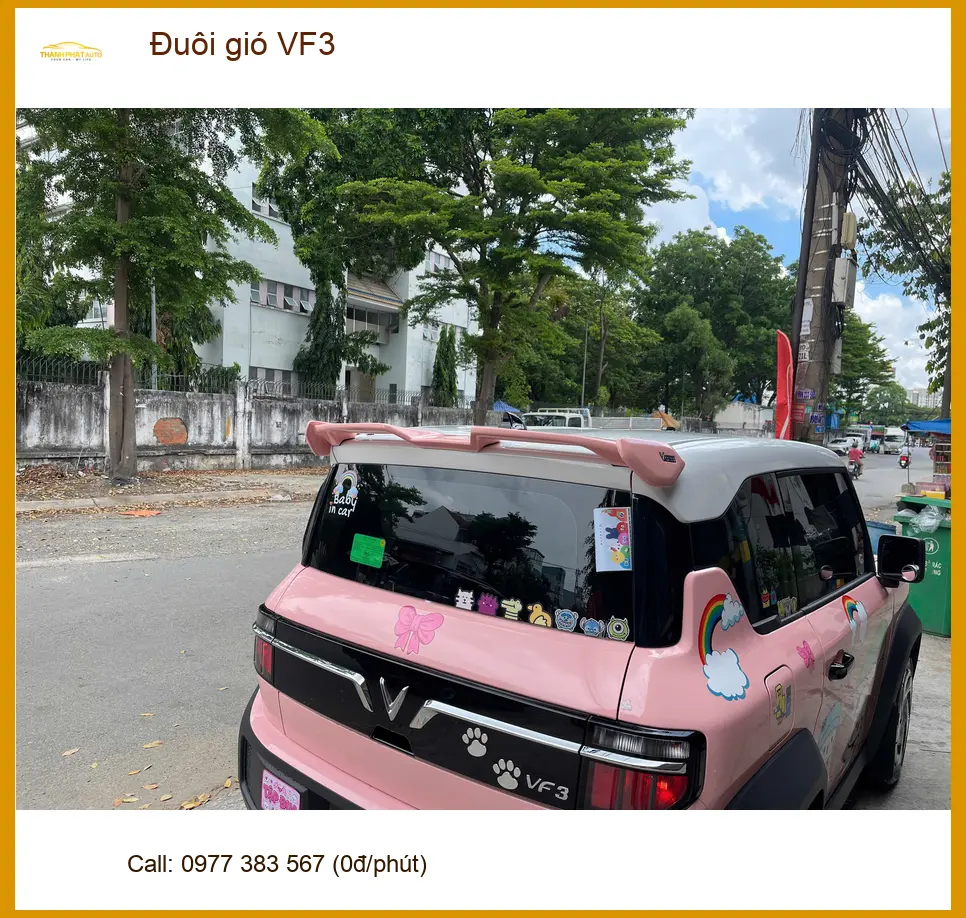 Anh Minh lắp đuôi gió VinFast VF3 tại Quận 5 tăng vẻ cá tính ảnh thực tế 3