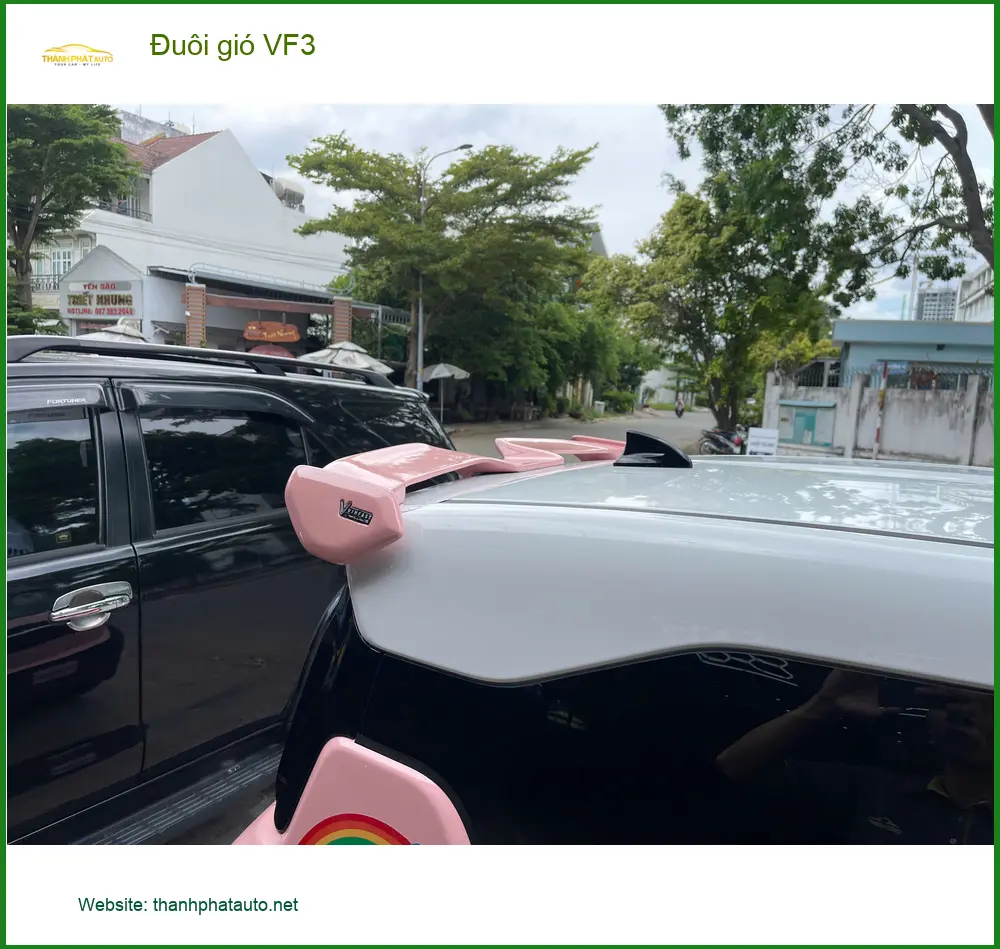 Anh Kiệt lắp đuôi gió VinFast VF3 tại Quận Bình Tân để xe trông cá tính hơn