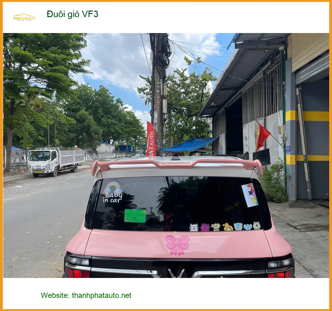 Anh Kiệt lắp đuôi gió VinFast VF3 tại Quận Bình Tân để xe trông cá tính hơn ảnh thực tế 2