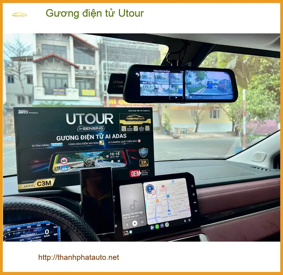 Anh Vỹ lắp Gương điện tử Utour cho Toyota Vios tại Quận Bình Tân