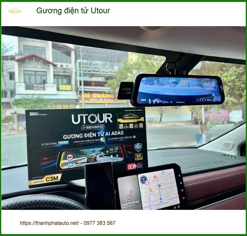 Chị Bích Honda CRV lắp Gương điện tử Utour tại Quận 12 để lái xe an toàn hơn