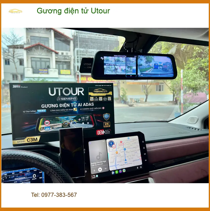 Chị Bích Honda CRV lắp Gương điện tử Utour tại Quận 12 để lái xe an toàn hơn ảnh thực tế 2