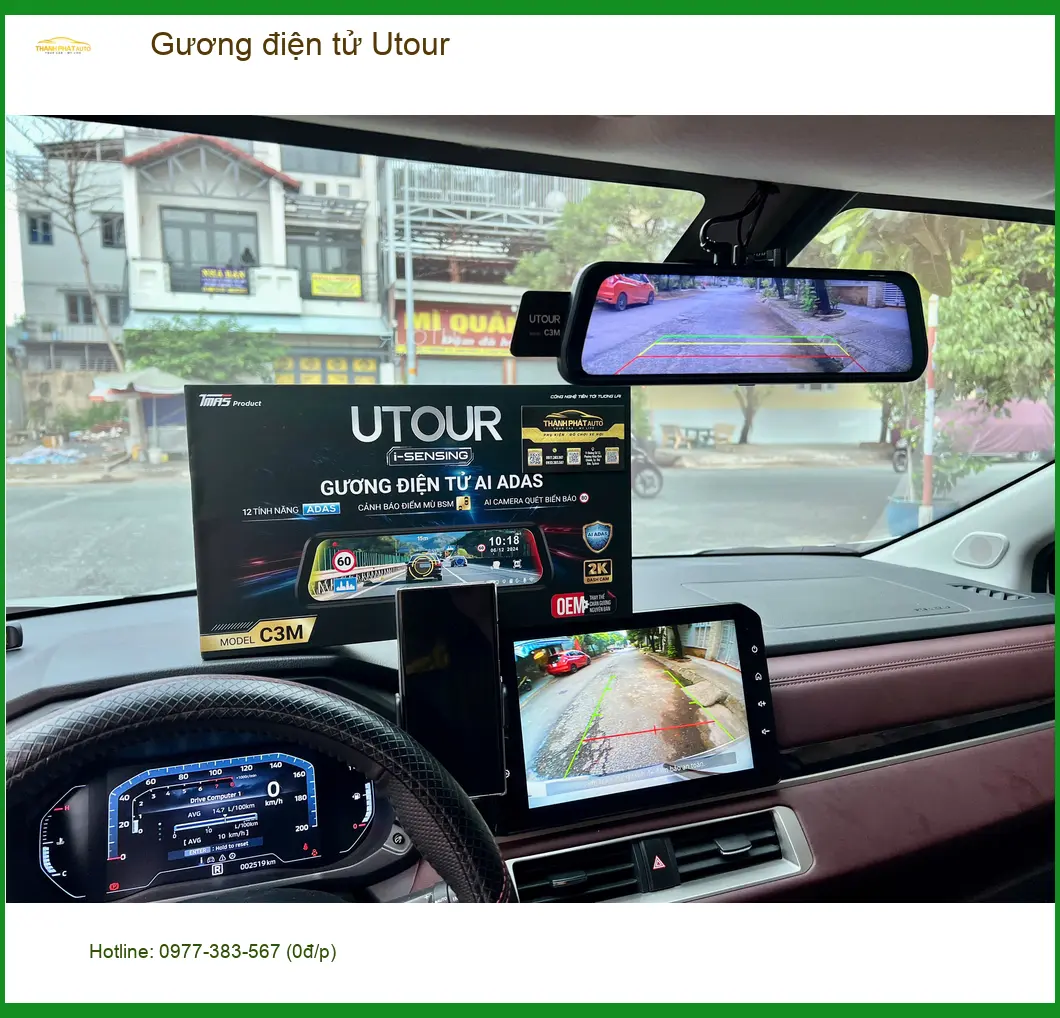 Chị Bích Honda CRV lắp Gương điện tử Utour tại Quận 12 để lái xe an toàn hơn ảnh thực tế 3