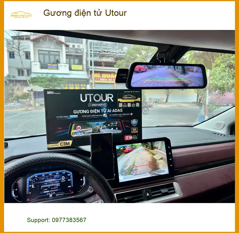 Chú Long lắp gương điện tử Utour cho Mazda 3 tại Quận 9 để cải thiện tầm nhìn ảnh thực tế 3
