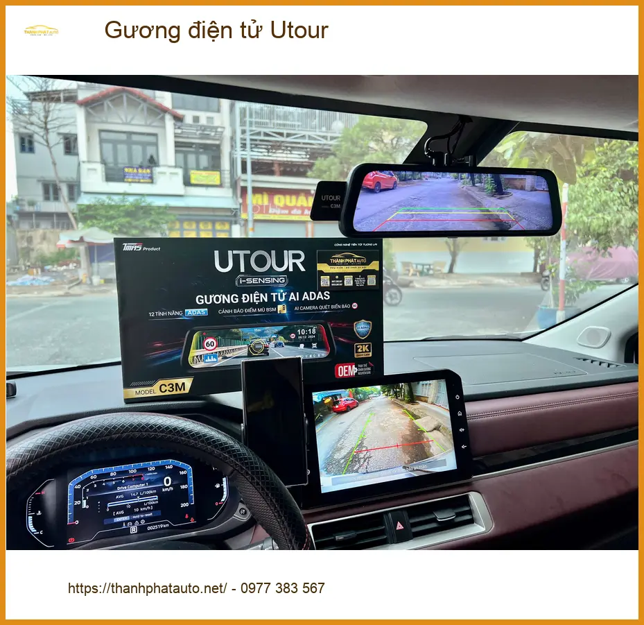 Chú Thiện lắp Gương điện tử Utour Kia Sorento Quận Bình Thạnh quan sát rõ ảnh thực tế 3