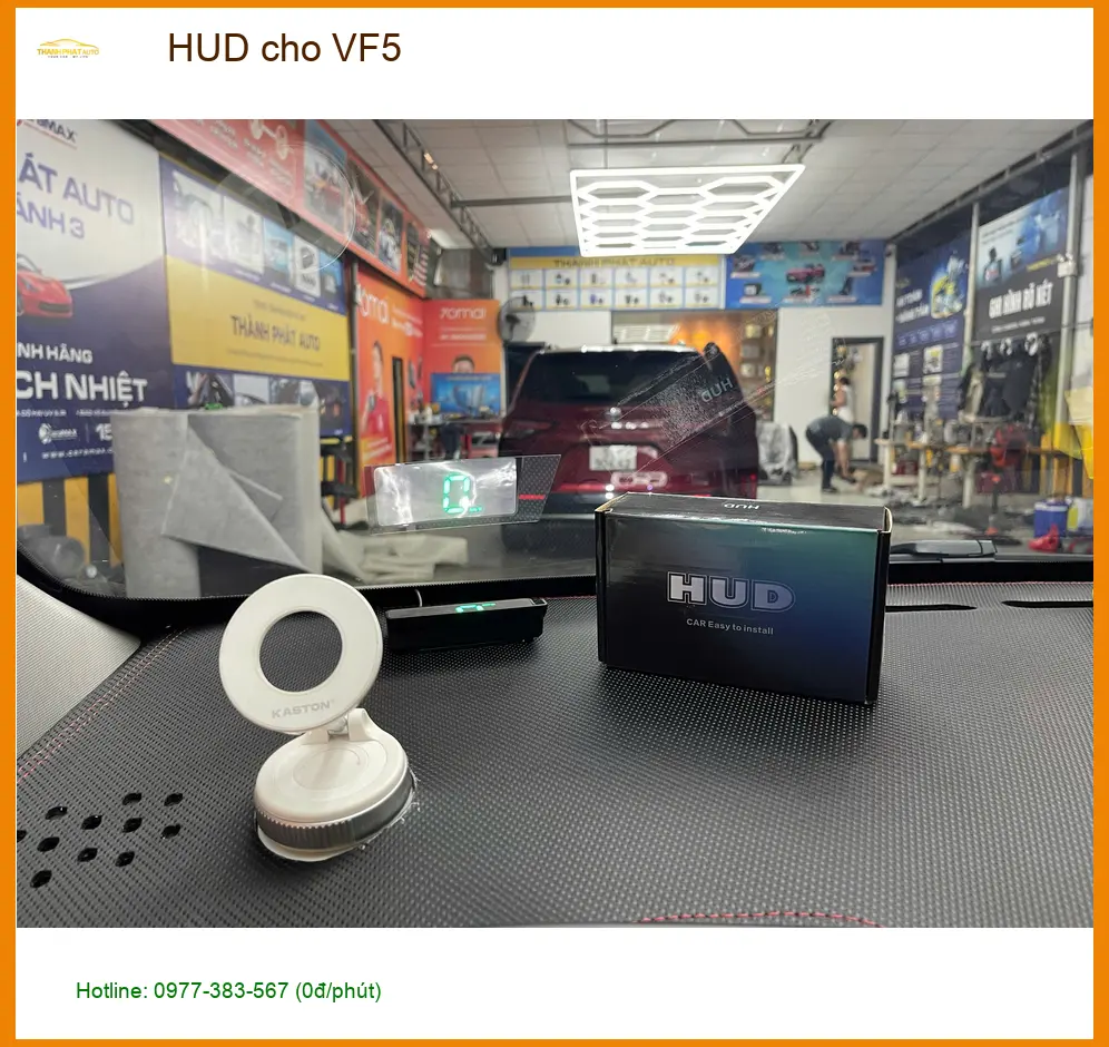 Chú Minh lắp HUD cho VinFast VF5 tại Hóc Môn để lái xe an toàn hơn ảnh thực tế 2