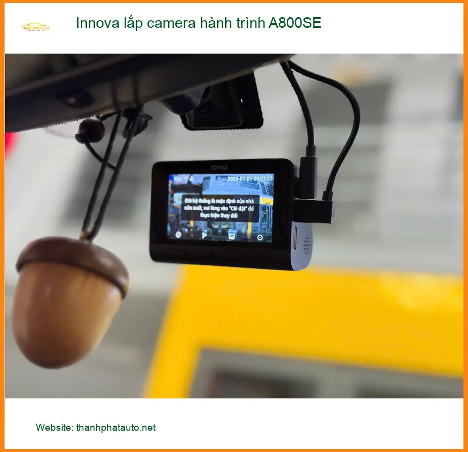 Chị Thảo lắp camera hành trình A800SE cho Innova tại Củ Chi để ghi lại mọi cung đường ảnh thực tế 2