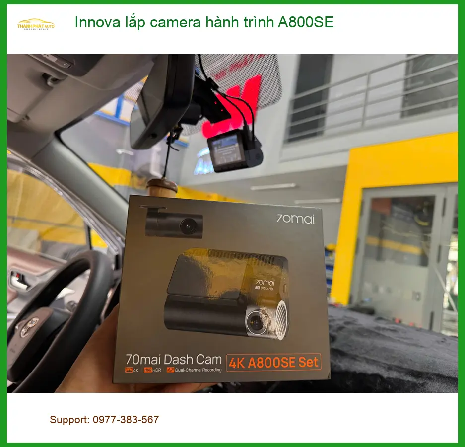 Anh Nam lắp camera hành trình A800SE cho Innova tại Quận Bình Tân cần gấp ảnh thực tế 2
