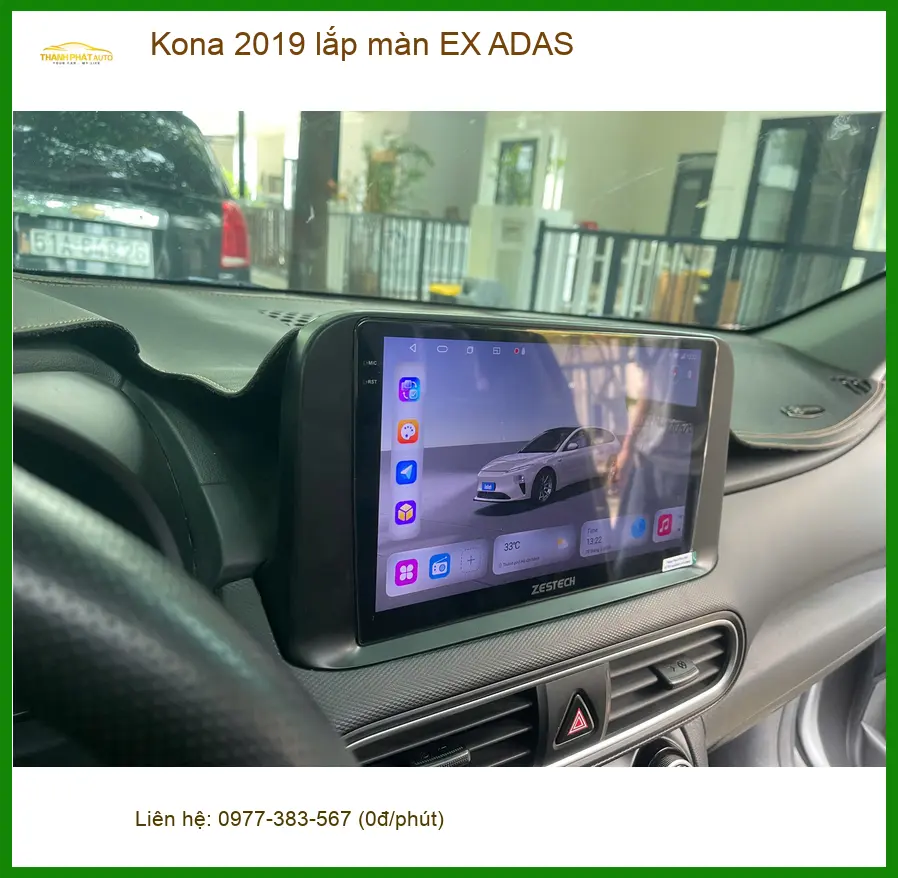 Cô Thảo lắp màn hình EX ADAS cho Kona 2019 tại Quận 11 ảnh thực tế 3