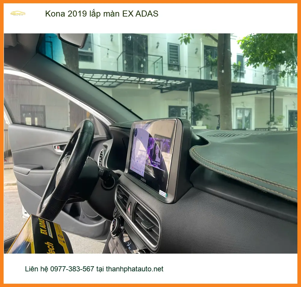 Anh Minh lắp màn EX ADAS cho Kona 2019 ở Quận 10 để lái xe an toàn hơn