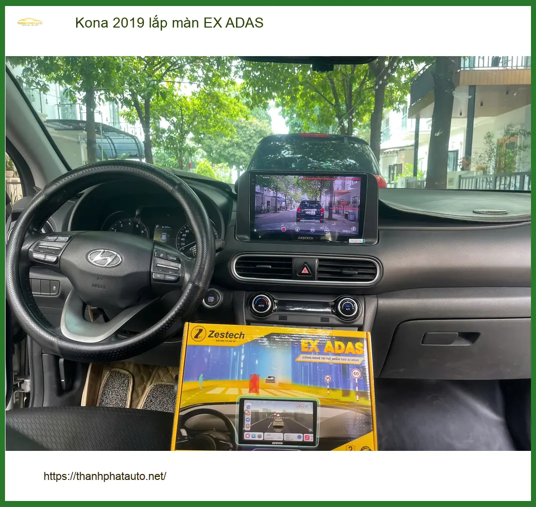 Anh Minh lắp màn EX ADAS cho Kona 2019 ở Quận 10 để lái xe an toàn hơn ảnh thực tế 2